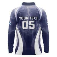 Custom Scotland Football 2026 Long Sleeve Polo Shirt Scotland On Tour Trophy Style - Wonder Print Shop