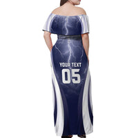 Custom Scotland Football 2026 Off Shoulder Maxi Dress Scotland On Tour Trophy Style - Wonder Print Shop