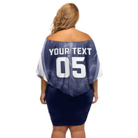 Custom Scotland Football 2026 Off Shoulder Short Dress Scotland On Tour Trophy Style - Wonder Print Shop