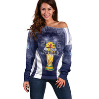 Custom Scotland Football 2026 Off Shoulder Sweater Scotland On Tour Trophy Style - Wonder Print Shop