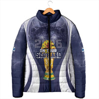 Custom Scotland Football 2026 Padded Jacket Scotland On Tour Trophy Style - Wonder Print Shop