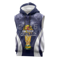 Custom Scotland Football 2026 Sleeveless Hoodie Scotland On Tour Trophy Style - Wonder Print Shop