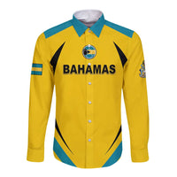 Custom Bahamas Football Long Sleeve Button Shirt Go Champions Baha Boyz