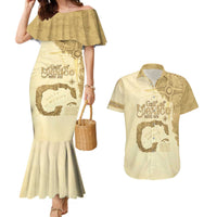 Gulf Of Mexico Estd 1672 Couples Matching Mermaid Dress and Hawaiian Shirt Vintage Style