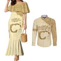 Gulf Of Mexico Estd 1672 Couples Matching Mermaid Dress and Long Sleeve Button Shirt Vintage Style