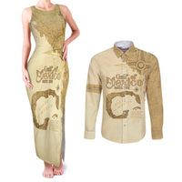 Gulf Of Mexico Estd 1672 Couples Matching Tank Maxi Dress and Long Sleeve Button Shirt Vintage Style