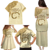 Gulf Of Mexico Estd 1672 Family Matching Puletasi and Hawaiian Shirt Vintage Style