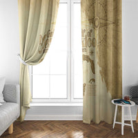 Gulf Of Mexico Estd 1672 Window Curtain Vintage Style