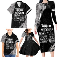 Golfo De Mexico Family Matching Long Sleeve Bodycon Dress and Hawaiian Shirt Est. Since 1550 And Forever