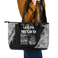 Golfo De Mexico Leather Tote Bag Est. Since 1550 And Forever