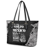 Golfo De Mexico Leather Tote Bag Est. Since 1550 And Forever