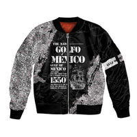 Golfo De Mexico Sleeve Zip Bomber Jacket Est. Since 1550 And Forever