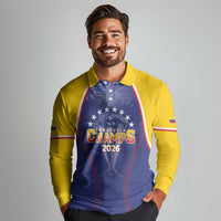 Venezuela Baseball Custom Long Sleeve Polo Shirt 1st Champions Glorious Victory