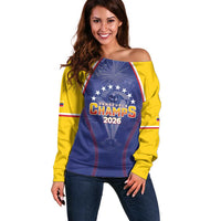 Venezuela Baseball Custom Off Shoulder Sweater 1st Champions Glorious Victory
