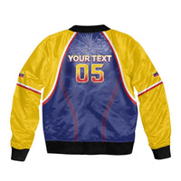 Venezuela Baseball Custom Sleeve Zip Bomber Jacket 1st Champions Glorious Victory