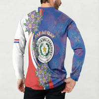 Paraguay Independence Day Button Sweatshirt The Heart Of South America
