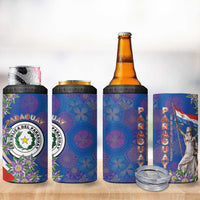 Paraguay Independence Day 4 in 1 Can Cooler Tumbler The Heart Of South America