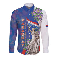 Paraguay Independence Day Long Sleeve Button Shirt The Heart Of South America