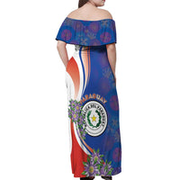 Paraguay Independence Day Off Shoulder Maxi Dress The Heart Of South America