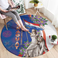 Paraguay Independence Day Round Carpet The Heart Of South America