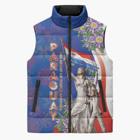 Paraguay Independence Day Sleeveless Puffer Jacket The Heart Of South America