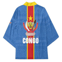 DR Congo Independence Day Kimono Leopard Pattern With Coat Of Arms