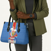 DR Congo Independence Day Leather Bag Leopard Pattern With Coat Of Arms