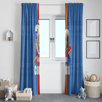 DR Congo Independence Day Window Curtain Leopard Pattern With Coat Of Arms