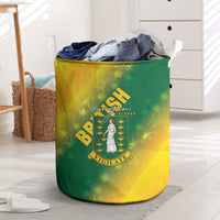 British Virgin Islands Laundry Basket Coat Of Arms Plumeria Gradient Art