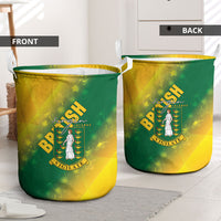 British Virgin Islands Laundry Basket Coat Of Arms Plumeria Gradient Art