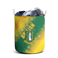 British Virgin Islands Laundry Basket Coat Of Arms Plumeria Gradient Art