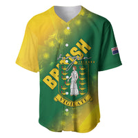 British Virgin Islands Baseball Jersey Coat Of Arms Plumeria Gradient Art