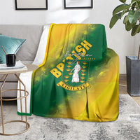 British Virgin Islands Blanket Coat Of Arms Plumeria Gradient Art