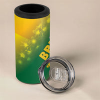 British Virgin Islands 4 in 1 Can Cooler Tumbler Coat Of Arms Plumeria Gradient Art