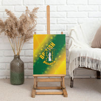 British Virgin Islands Canvas Wall Art Coat Of Arms Plumeria Gradient Art