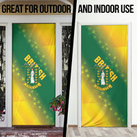 British Virgin Islands Door Cover Coat Of Arms Plumeria Gradient Art