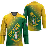 British Virgin Islands Hockey Jersey Coat Of Arms Plumeria Gradient Art