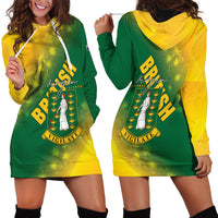 British Virgin Islands Hoodie Dress Coat Of Arms Plumeria Gradient Art