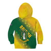 British Virgin Islands Kid Hoodie Coat Of Arms Plumeria Gradient Art