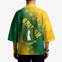 British Virgin Islands Kimono Coat Of Arms Plumeria Gradient Art