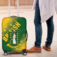 British Virgin Islands Luggage Cover Coat Of Arms Plumeria Gradient Art