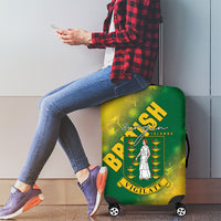 British Virgin Islands Luggage Cover Coat Of Arms Plumeria Gradient Art