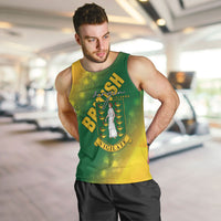 British Virgin Islands Men Tank Top Coat Of Arms Plumeria Gradient Art