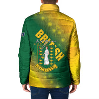 British Virgin Islands Padded Jacket Coat Of Arms Plumeria Gradient Art