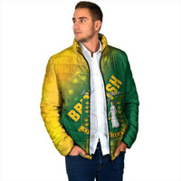 British Virgin Islands Padded Jacket Coat Of Arms Plumeria Gradient Art