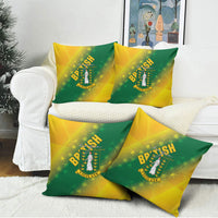 British Virgin Islands Pillow Cover Coat Of Arms Plumeria Gradient Art