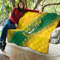 British Virgin Islands Quilt Coat Of Arms Plumeria Gradient Art