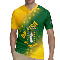 British Virgin Islands Rugby Jersey Coat Of Arms Plumeria Gradient Art