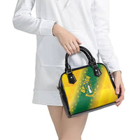 British Virgin Islands Shoulder Handbag Coat Of Arms Plumeria Gradient Art
