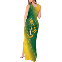 British Virgin Islands Tank Maxi Dress Coat Of Arms Plumeria Gradient Art